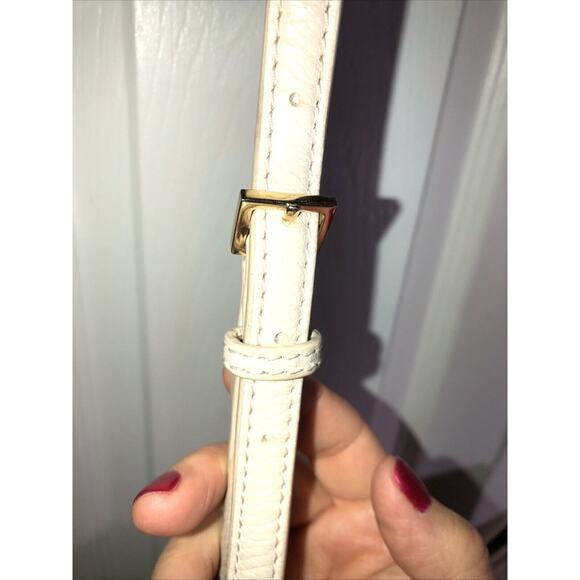 Kate Spade New York Purse Cross Body Tan Pebble Leather Tassle Front Zipper Pull - Picture 6 of 13